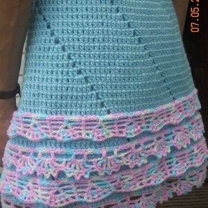 Rachel Crochet Pattern a flared crochet skirt with lace ruffled bottom image 5