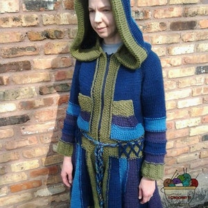 Knit Pattern: Katherine Adult Fairy Coat Pixie Coat XS5X PATTERN ONLY image 5