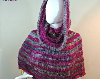 Magical Hooded Poncho - Knit PATTERN PDF ONLY - sizes S to 5x