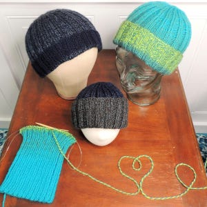 Gerippte Donation Hat Anleitung PDF - Beginner Aran Yarn Beanie, Toque Pattern