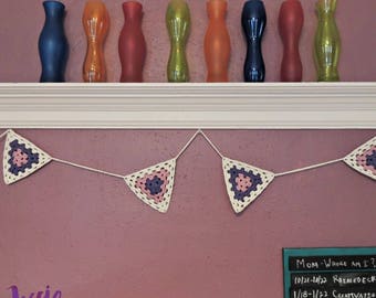 Granny Triangle Bunting - Crochet PATTERN PDF ONLY