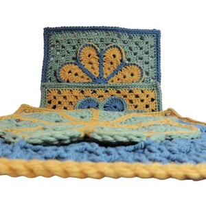 That 70s Square - Crochet PATTERN PDF ONLY - 12" afghan square