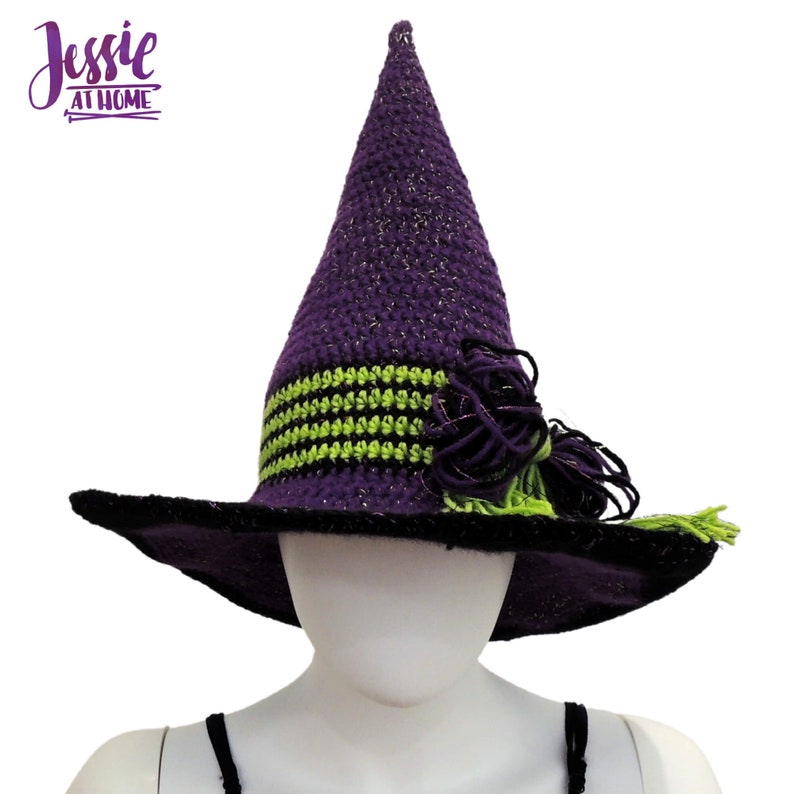 That Witch Hat pattern in 4 sizes Crochet PDF PATTERN ONLY image 1