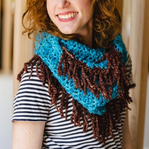 Western Charm Cowl Crochet Pattern | Easy Crochet Cowl With Fringe | Crochet PDF PATTERN ONLY