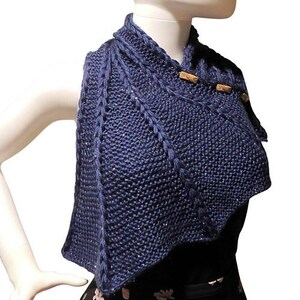 Dragon Wing Cowl Knitting Pattern Intermediate Worsted Yarn Knit Jacob's Ladder Stitch PDF