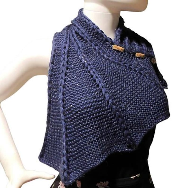 Dragon Wing Cowl Knitting Pattern Intermediate Worsted Yarn Knit Jacob's Ladder Stitch PDF