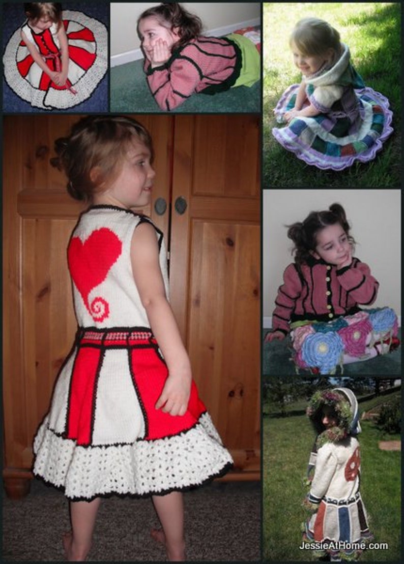 Kat a lovely faerie frock with many variations in child sizes 3-12 Pixie Coat PDF Knit PATTERN ONLY image 3