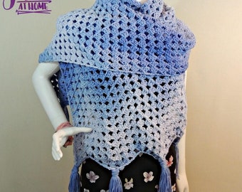 Granny Ripple Wrap - Crochet PATTERN PDF ONLY