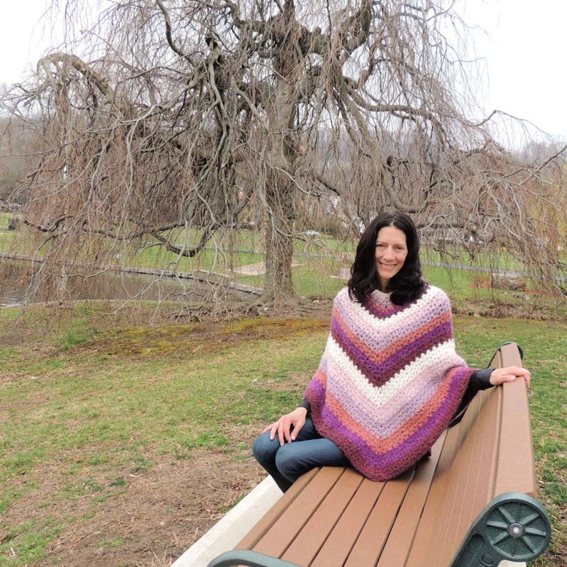 Neopolitan Pattern Neapolitan Poncho Pattern - Easy Bulky Yarn - Seamless Top Down ...
