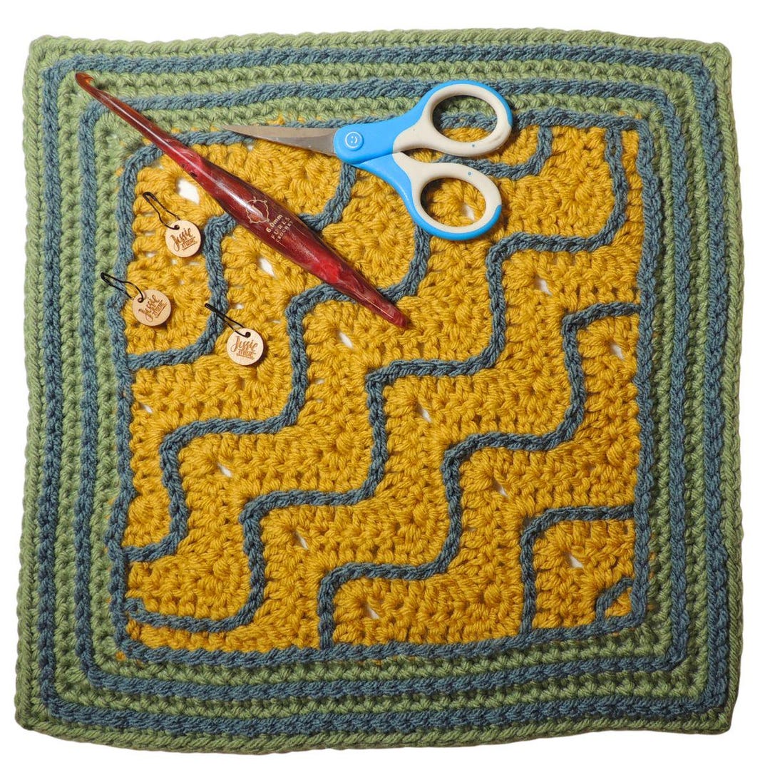 Square Tidal Pattern High Tide Square Pattern PDF - Intermediate Textured Afghan Block ...