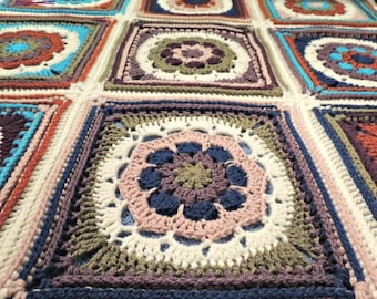 Mandala Blanket - Crochet Blanket PATTERN PDF ONLY