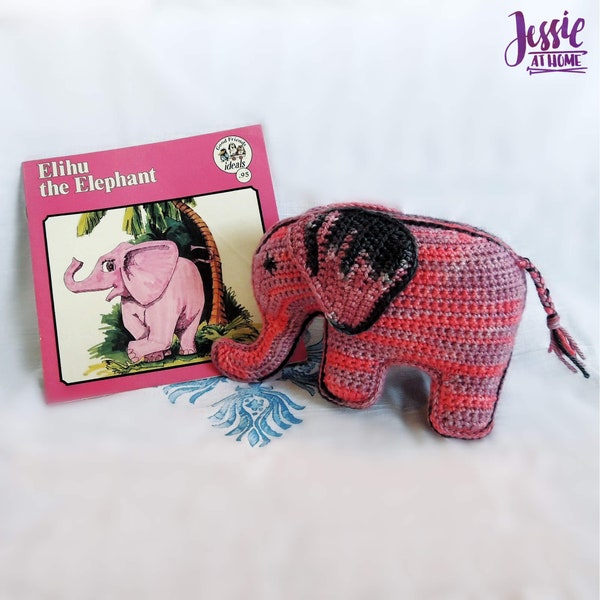 Elihu the Elephant Softie - Crochet PATTERN PDF ONLY