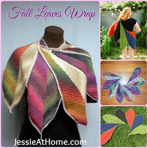 Fall Leaves Wrap CGOA Design Competition Winner PATTERN ONLY image 1