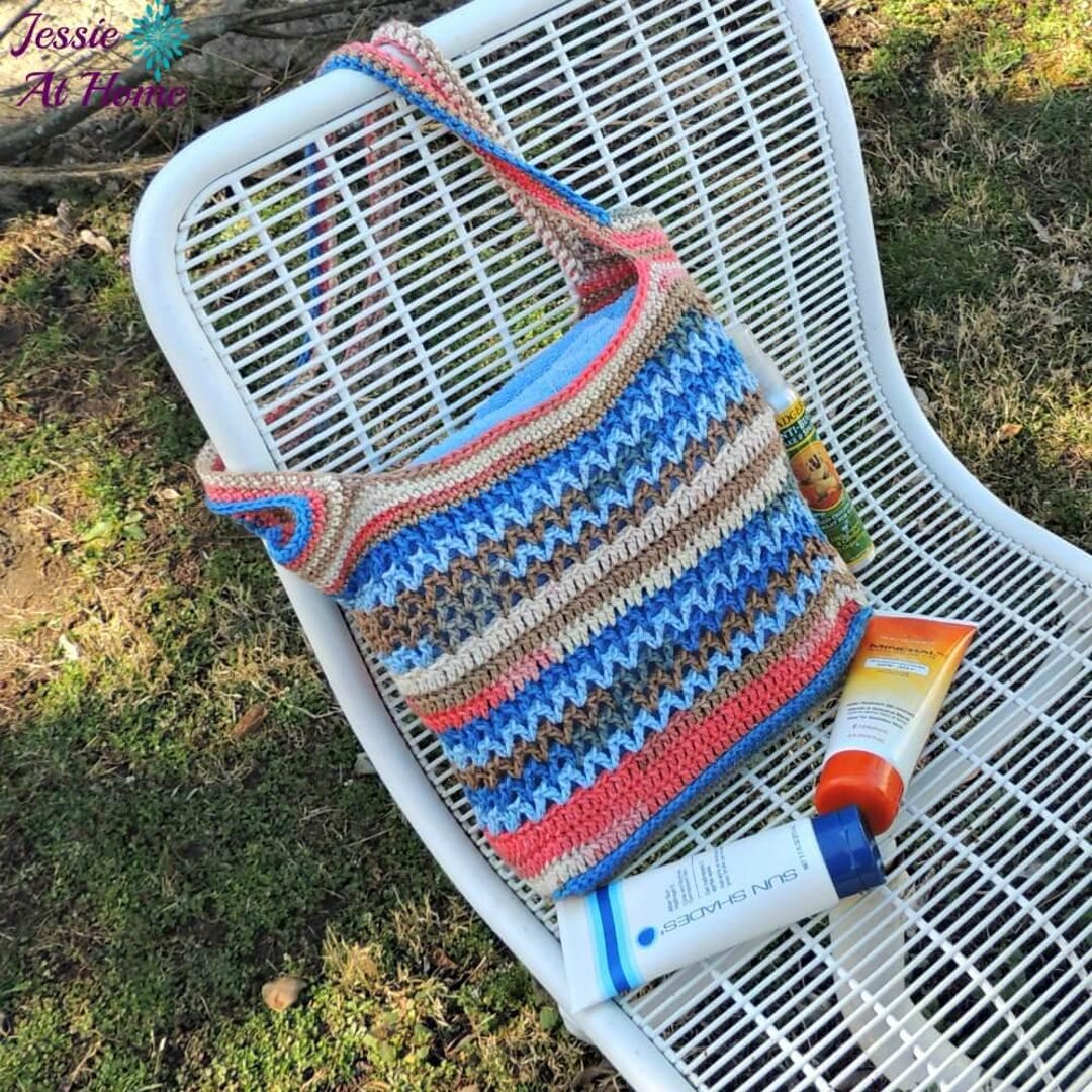 Easy Crochet Coastal Beach Bag Tote Pattern PDF - Etsy