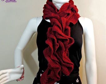 Tosh - Chain Ruffle Scarf  - PDF Crochet PATTERN ONLY