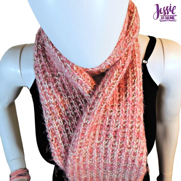 Broken Rib Scarf - Knit Texture - Easy Knit - Knit PATTERN PDF ONLY