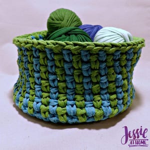 Linen Stitch Basket -  Crochet PATTERN PDF ONLY