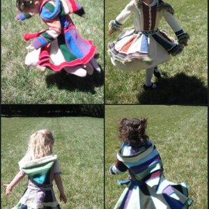 Kat un precioso vestido de hadas con muchas variaciones en tallas de niño 3-12 Pixie Coat SÓLO PATRÓN de punto PDF imagen 5