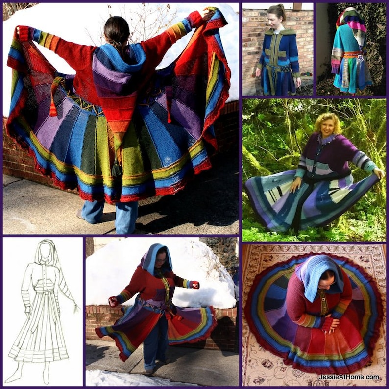 Knit Pattern: Katherine Adult Fairy Coat Pixie Coat XS5X PATTERN ONLY image 1