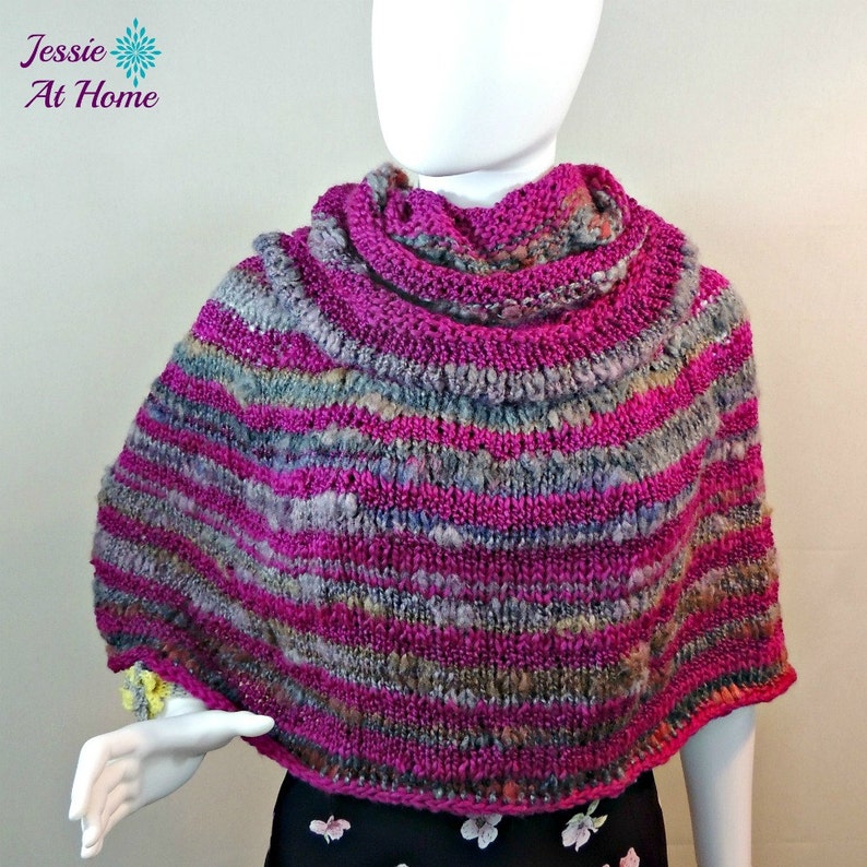 Magical Hooded Poncho Knit PATTERN PDF ONLY sizes S to 5x image 4
