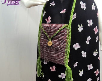 Quick Little Tunisian Bag - Tunisian Crochet PATTERN PDF ONLY