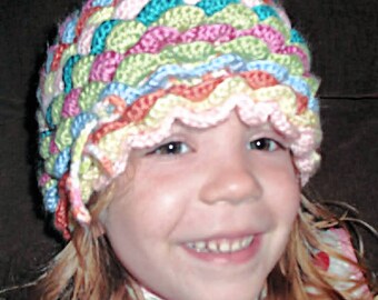 Crochet Bloom Hat Pattern - Easy DK Yarn - Adult Baby Toddler Child - Written Circle Pixie - Pattern PDF
