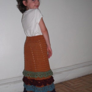 Rachel Crochet Pattern a flared crochet skirt with lace ruffled bottom image 2