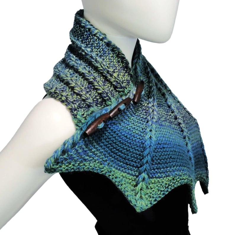 Dragon Wing Cowl -Jacob's Ladder Knit PATTERN PDF ONLY
