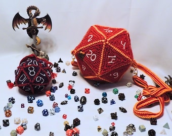 Easy Crochet D20 Dice Bag & Shoulder Bag Pattern PDF