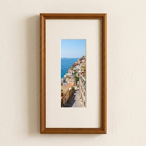 Solid Photobooth Strip Frame - Long Narrow Gallery Frame，Walnut and Teak Finish Photo Frame, Wall or Desk Display