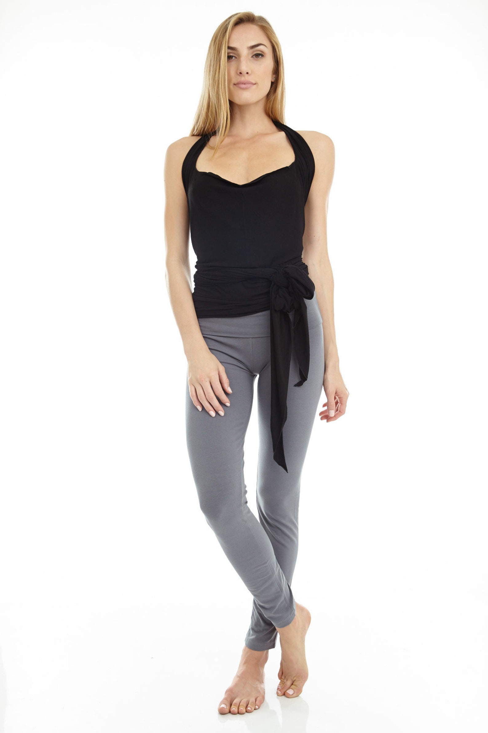 Yoga Wrap Top Multi Tie Wrap Tank Cotton Yoga Tank With Etsy