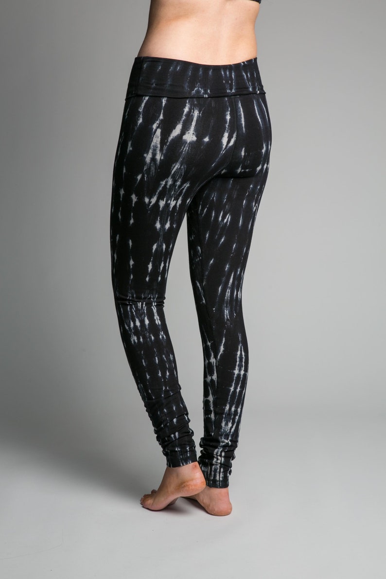 Womens Tie Dye Yoga Pants Ankle Length in Cotton Spandex Etsy