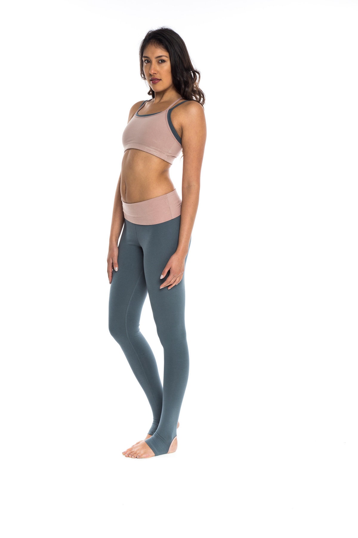 Stirrup Yoga Leggings Womens Cotton Yoga Pants with Foldover Etsy