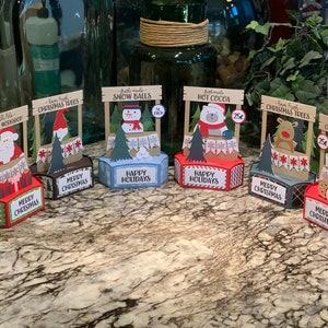 3D Christmas Village Stall Pop Up Card