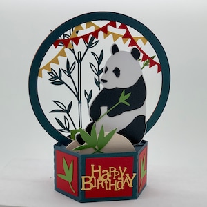 3D Pop Up Panda Birthday Card