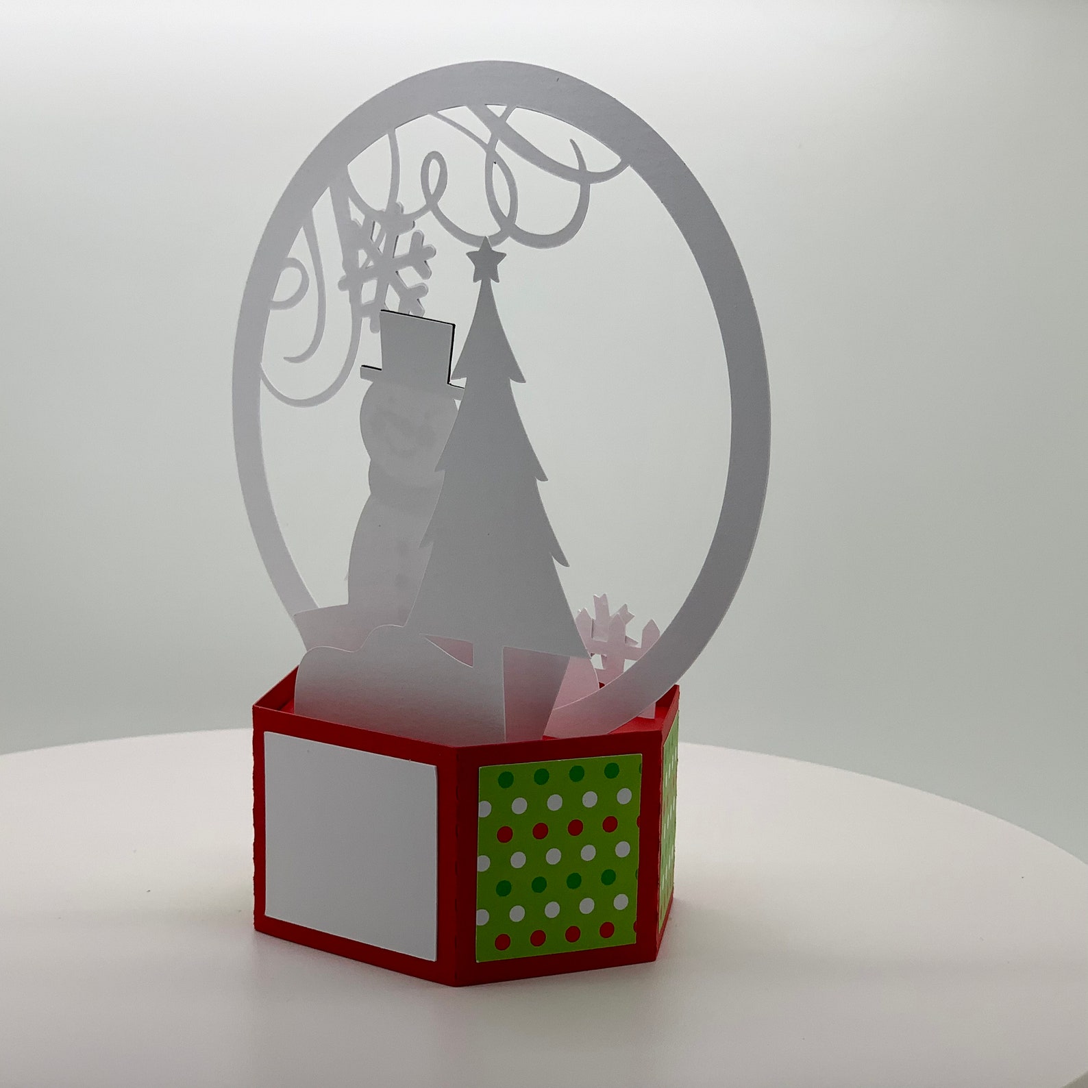 3D Snowman Snow Globe Christmas Card Pop up Box Card Etsy UK