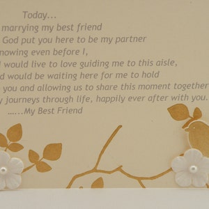 Keepsake Wedding Poem Today I Marry My Best Friend In Etsy