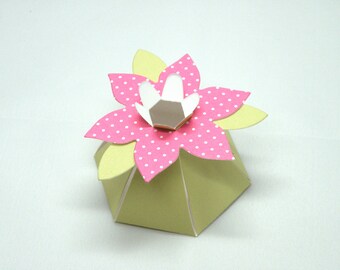 12 Flower Favor Boxes