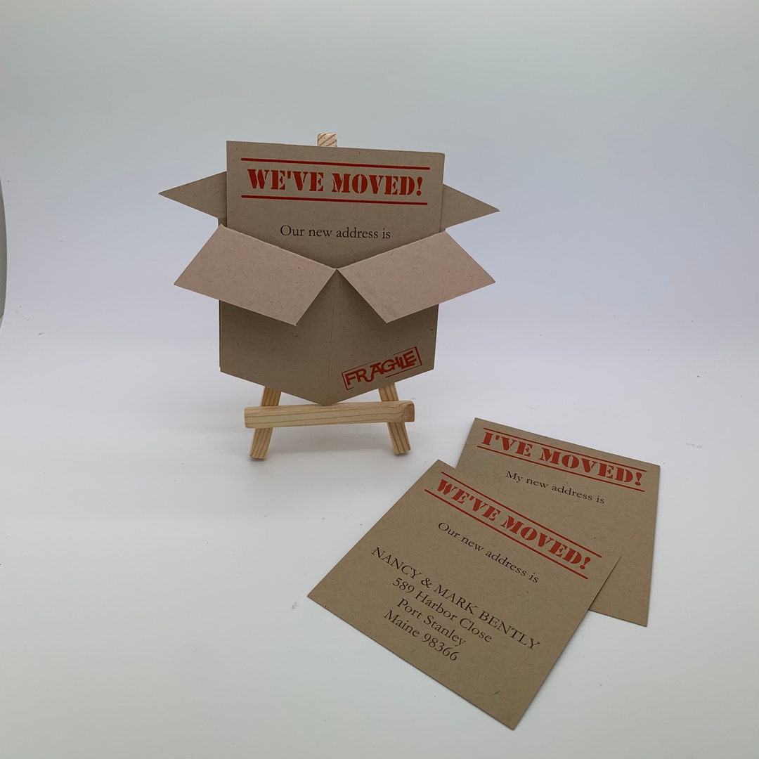 8 Moving Box Customized Change of Address Announcements - Etsy