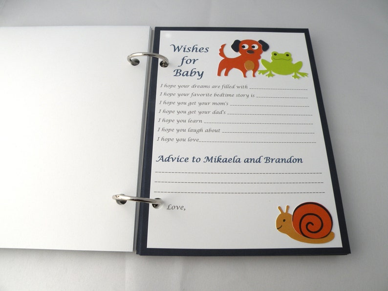 Hand Stamped Baby Wish Book with Frogs and Snails and Puppy Etsy