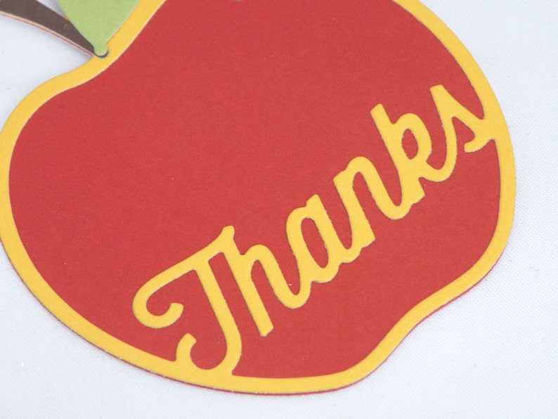 3 Apple Thank You Tags for Teachers - Etsy