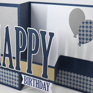 Masculine Birthday Card in Blue - Etsy
