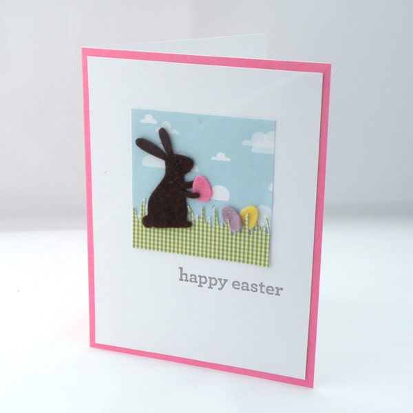 Easter Card with Chocolate Bunny