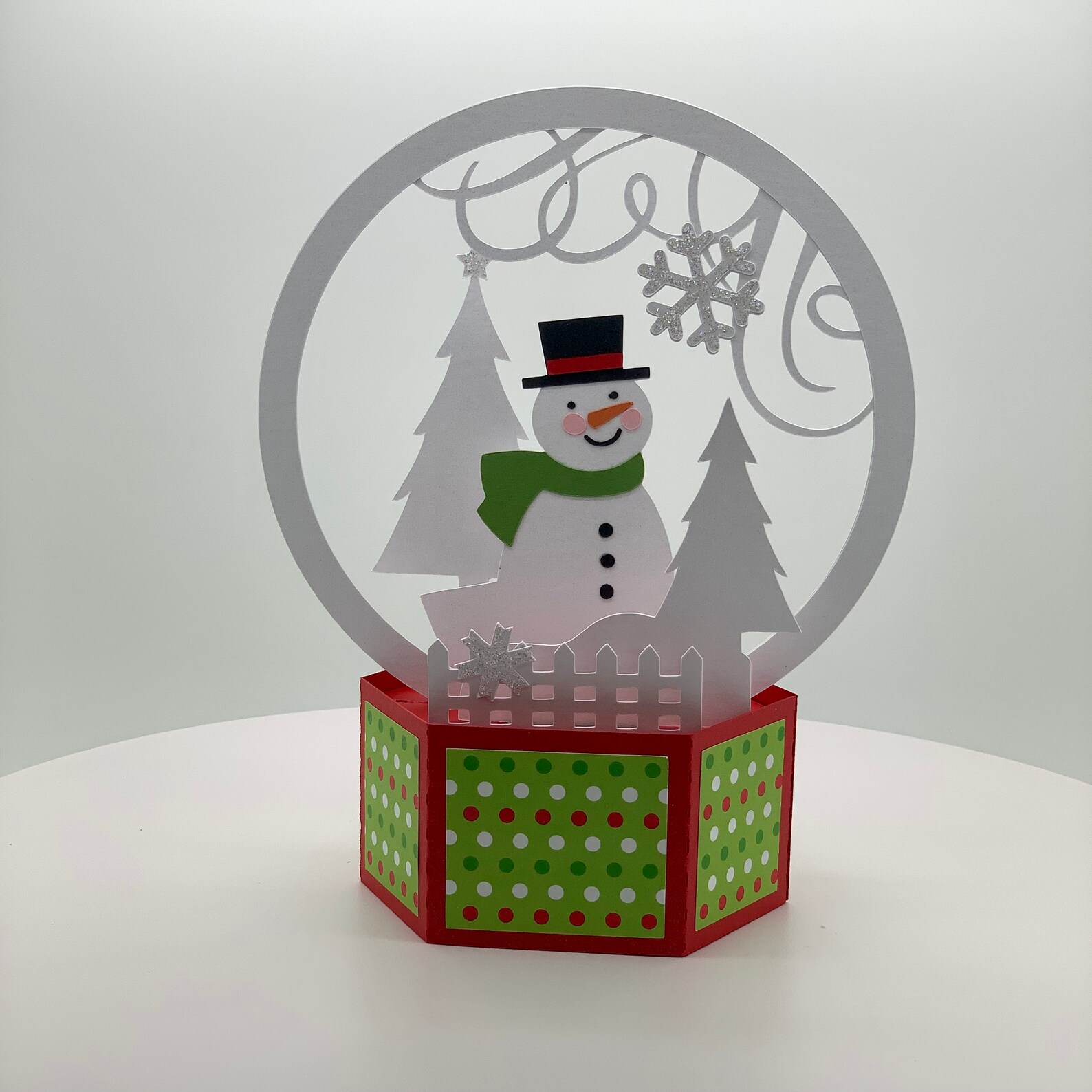 3D Snowman Snow Globe Christmas Card Pop up Box Card Etsy UK
