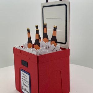 3D bierkoeler verjaardagskaart