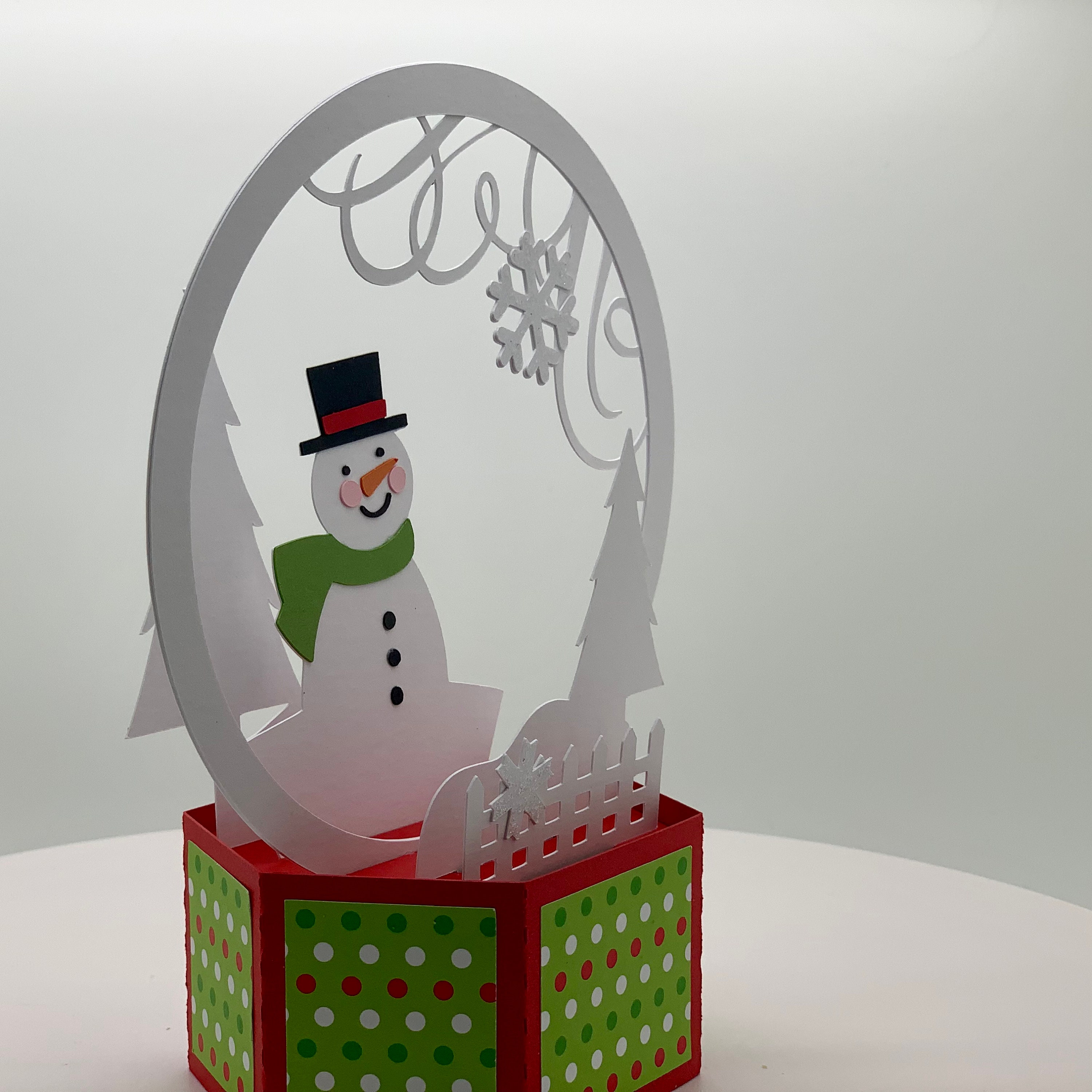 3D Snowman Snow Globe Christmas Card Pop Up Box Card Etsy UK