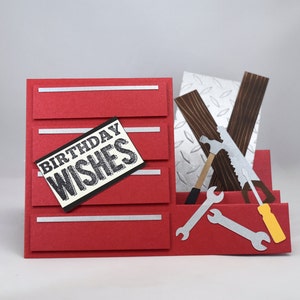 3D Tool Box Birthday Card, Step Card in Red - Etsy