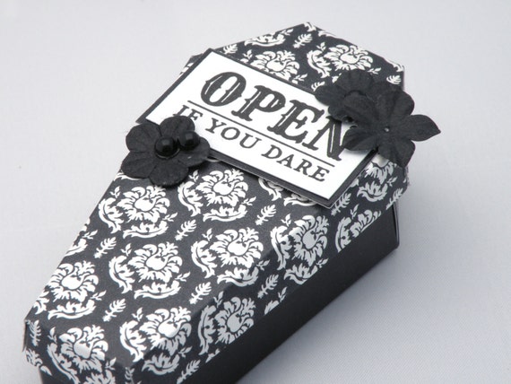Coffin Treat Box in Black and White Il_570xn