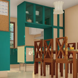 Modern Kitchen Dining Interior SketchUp Model | Architecture Design Resource (Digital Download)