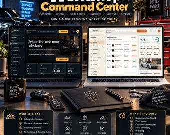 Auto Garage Management System Web App, Workshop Management Software, Work Order Tracker, Customer Vehicle Inventory, Invoicing Dashboard
